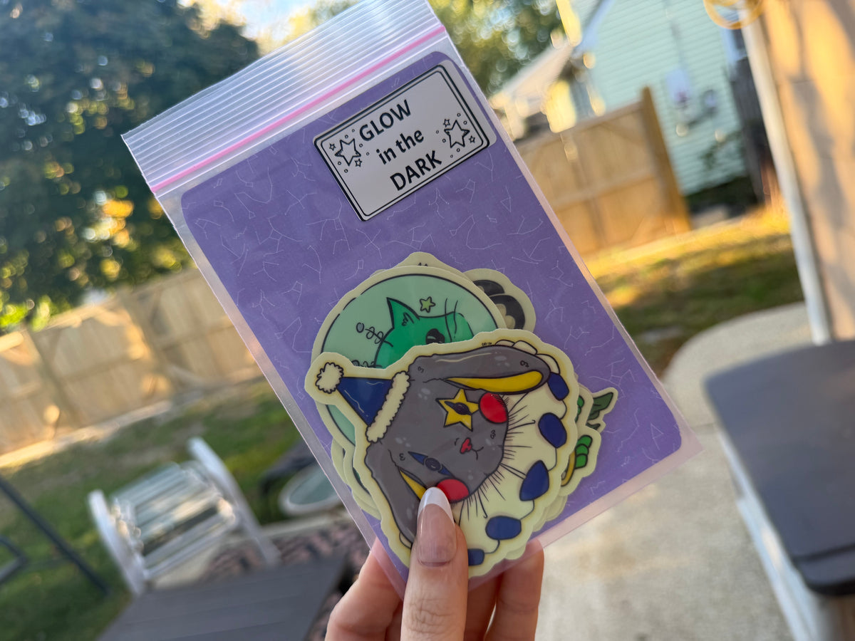 Glow-in-the-Dark Halloween Sticker Pack | Die Cut Stickers