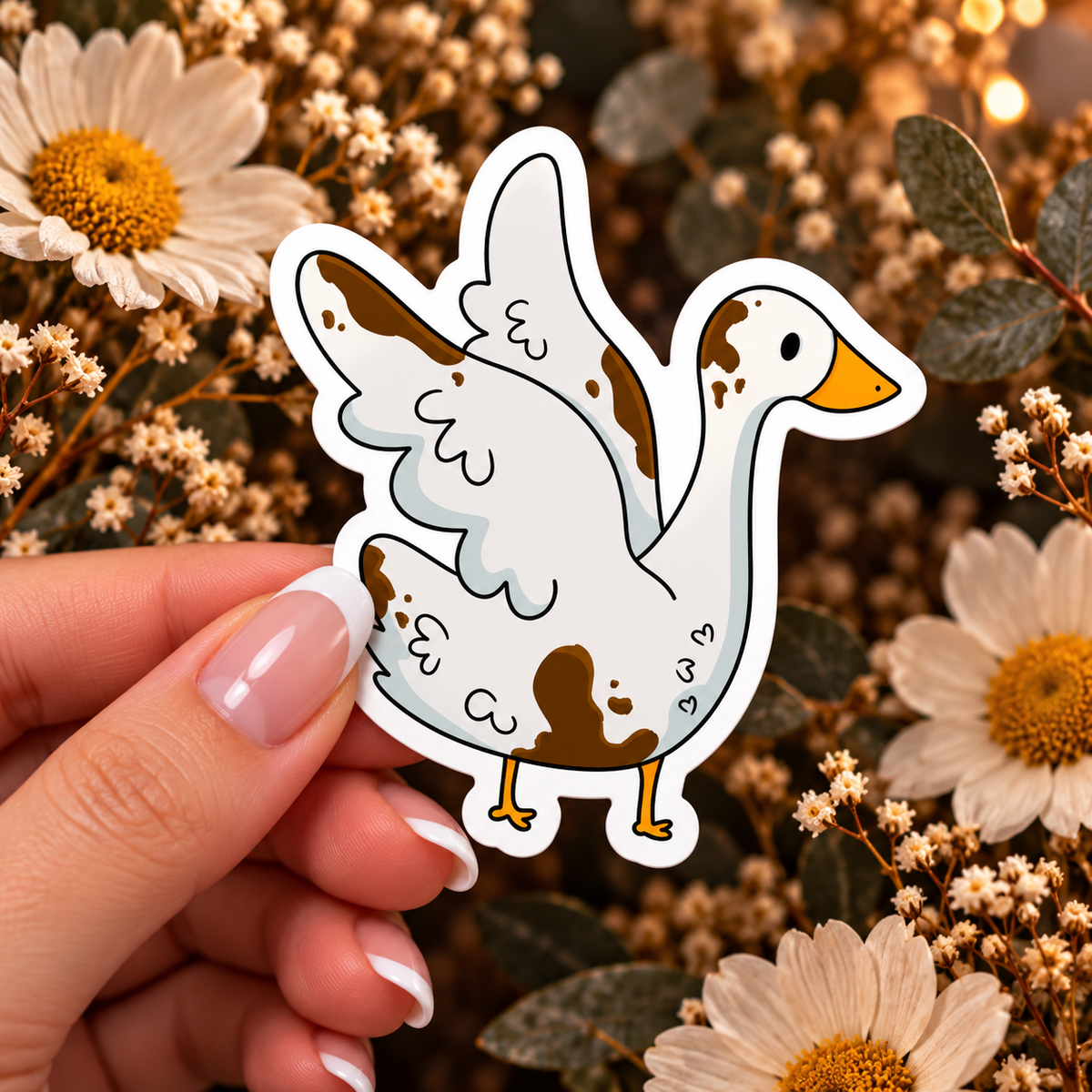 Muddy Silly Goose Glossy Die Cut Sticker