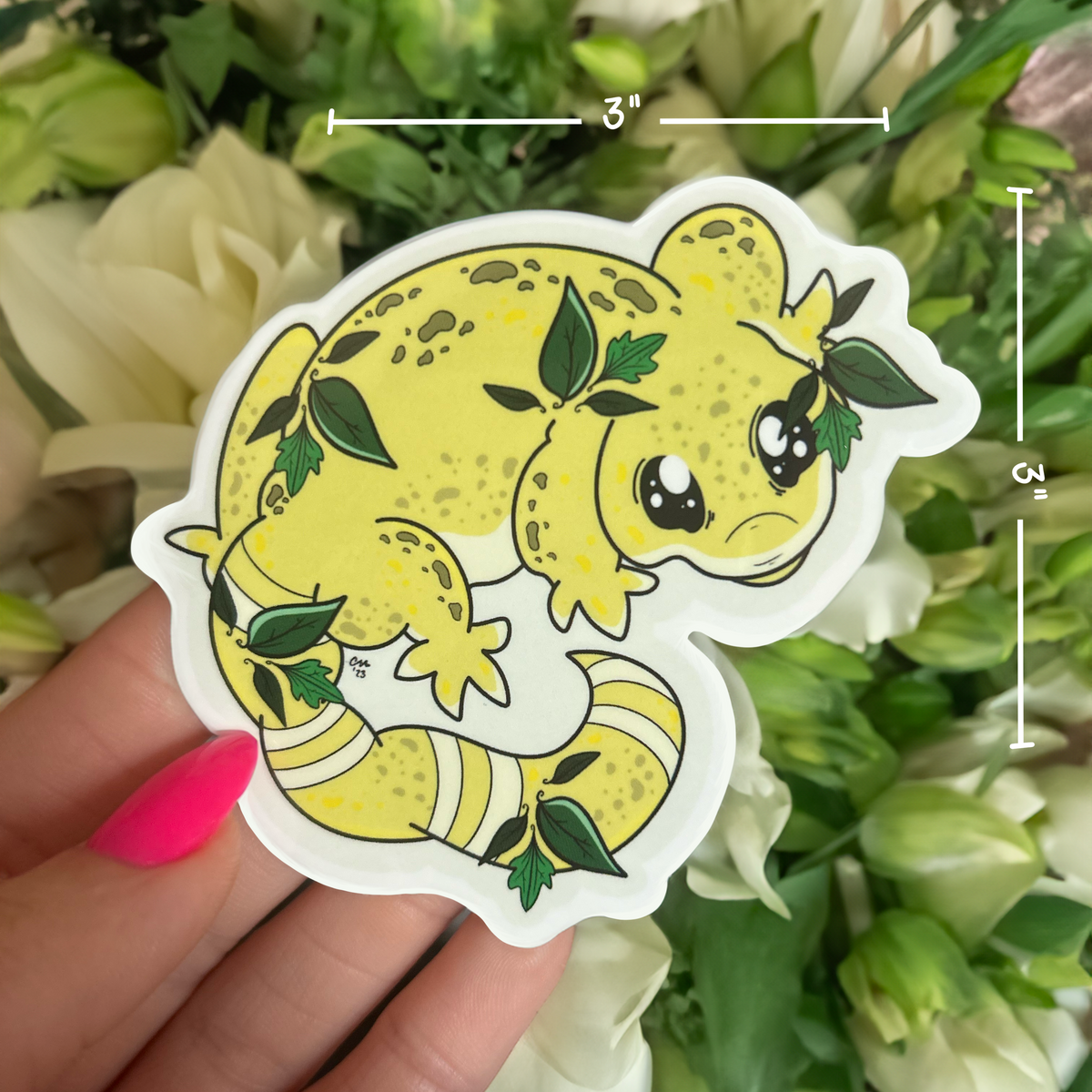 Leopard Gecko Glossy Die Cut Sticker