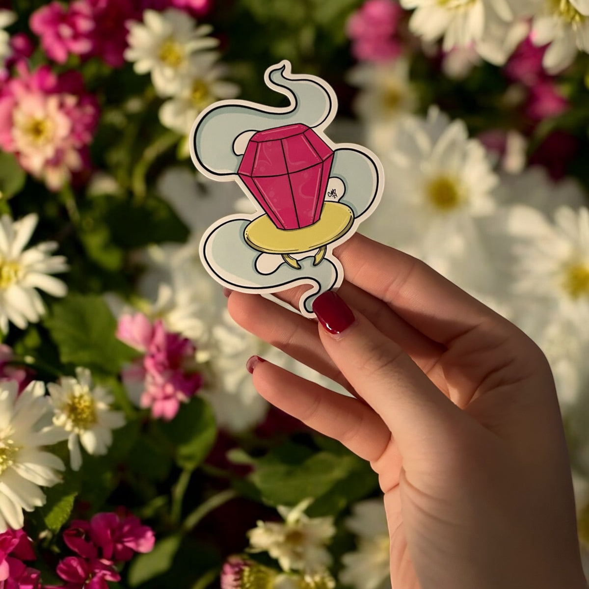 Retro Ring Pop Glossy Die Cut Sticker